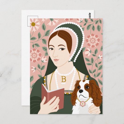 Anne Boleyn Illustratie Dank u kaart (Voorkant / Achterkant)