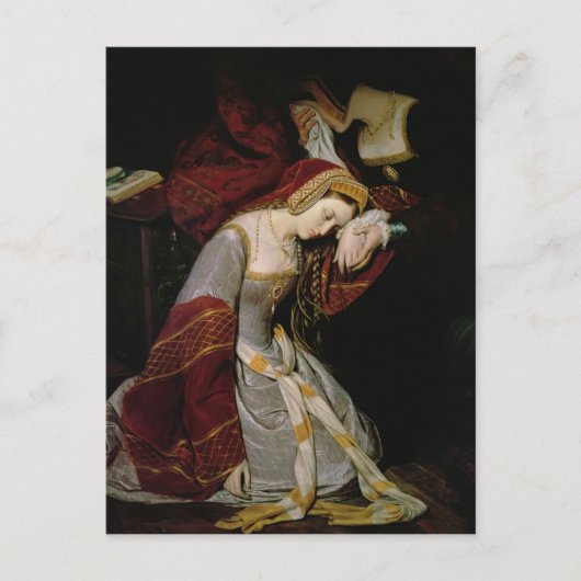 Anne Boleyn in de toren, detail, 1835 Briefkaart (Voorkant)