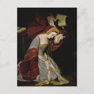 Anne Boleyn in de toren, detail, 1835 Briefkaart