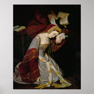 Anne Boleyn in de toren, detail, 1835 Poster
