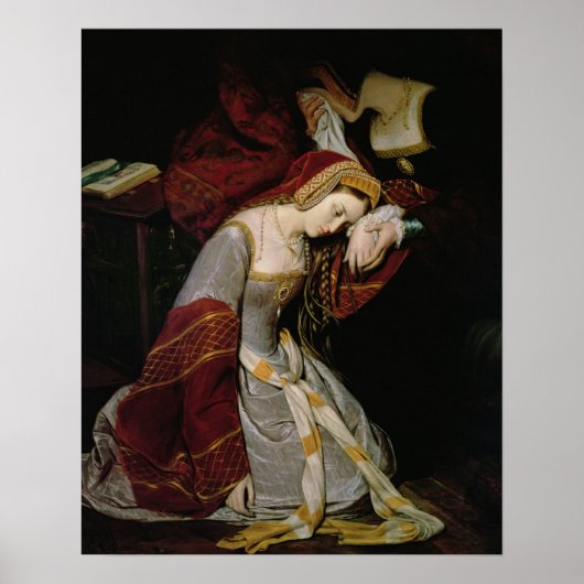 Anne Boleyn in de toren, detail, 1835 Poster (Voorkant)