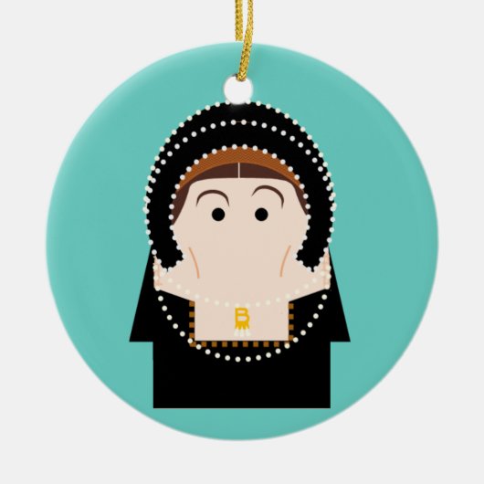 Anne Boleyn Keramisch Ornament (Voorkant)