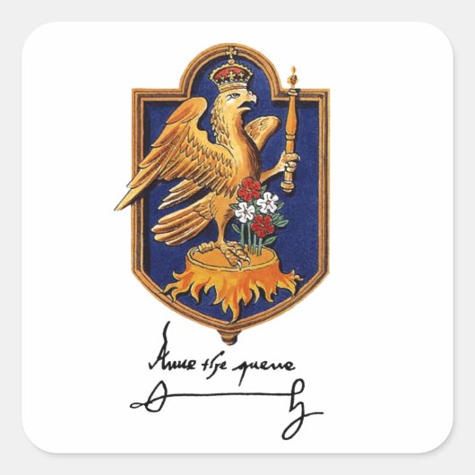 Anne Boleyn Ondertekening en wapenstilstand Vierkante Sticker (Voorkant)