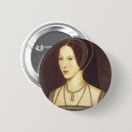 Anne Boleyn Ronde Button 5,7 Cm (Voorkant /achterkant)