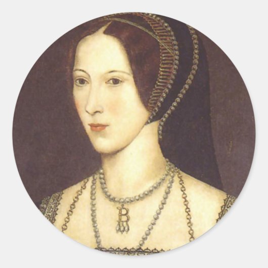Anne Boleyn Ronde Sticker (Voorkant)