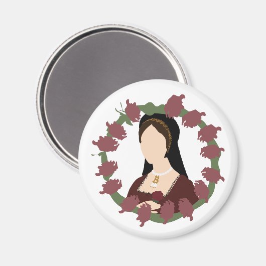 Anne Boleyn Round Magnet (Voorkant / Achterkant)