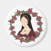 Anne Boleyn Round Magnet (Voorkant)