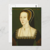 Anne Boleyn Second Wife van Henry VIII Portrait Briefkaart (Voorkant / Achterkant)