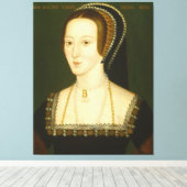 Anne Boleyn Second Wife van Henry VIII Portrait Canvas Afdruk (Insitu (Houten vloer))