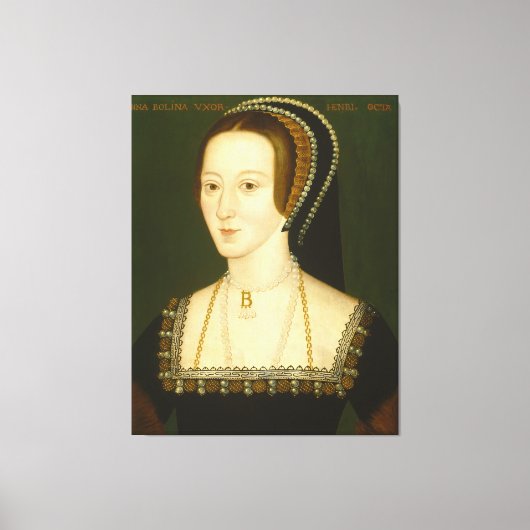 Anne Boleyn Second Wife van Henry VIII Portrait Canvas Afdruk (Voorkant)
