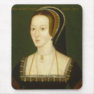 Anne Boleyn Second Wife van Henry VIII Portrait Muismat