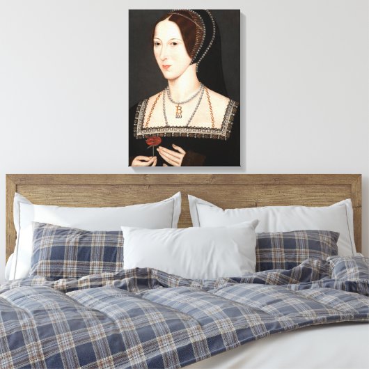 Anne Boleyn Tudor Queen Hever Castle Canvas Afdruk (Insitu (Slaapkamer))