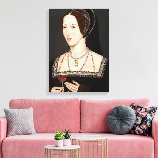 Anne Boleyn Tudor Queen Hever Castle Canvas Afdruk (Insitu (Woonkamer))