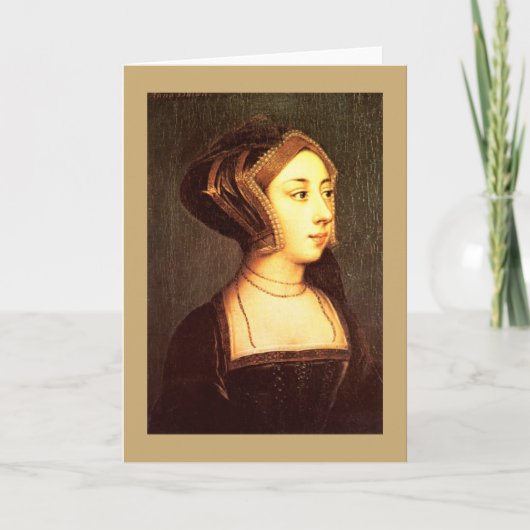 Anne Boleyn vrouw Henry VIII Wenskaart Kaart (Voorkant)
