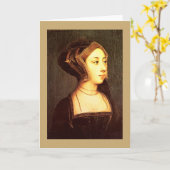 Anne Boleyn vrouw Henry VIII Wenskaart Kaart (Gele Bloem)