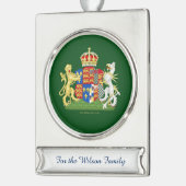 Anne Boleyn wapenstilstand Verzilverd Banner Ornament (Links)