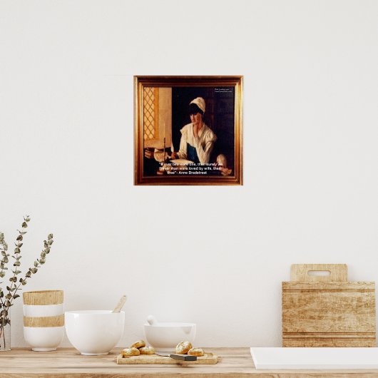 Anne Bradstreet "Loved by Wife" Love Quote Poster (Keuken)