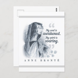 Anne Bronte citaat Mijn ziel is ontwaakt Briefkaart