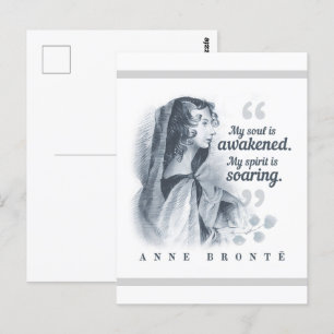 Anne Bronte citaat Mijn ziel is ontwaakt Briefkaart
