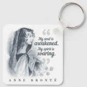 Anne Bronte citaat Mijn ziel is ontwaakt Sleutelhanger (Achterkant)