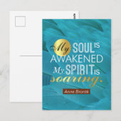 Anne Bronte Poem Quote - Mijn sol wordt wakker Briefkaart (Voorkant / Achterkant)