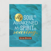 Anne Bronte Poem Quote - Mijn sol wordt wakker Briefkaart (Voorkant)