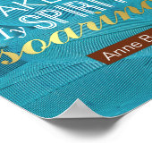 Anne Bronte Poem Quote - Mijn sol wordt wakker Poster (Hoek)