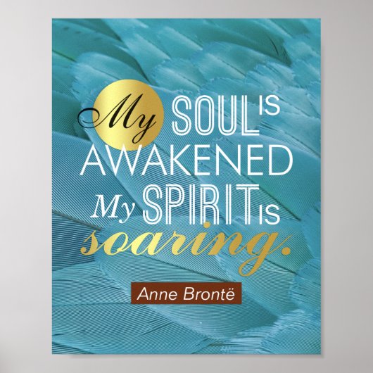 Anne Bronte Poem Quote - Mijn sol wordt wakker Poster (Voorkant)