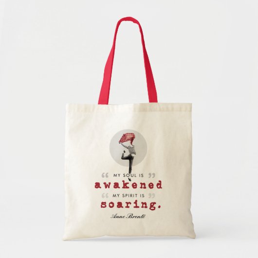 Anne Bronte Poem Quote - Mijn sol wordt wakker Tote Bag (Voorkant)