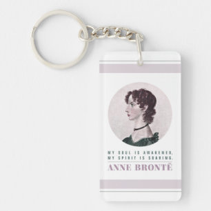 Anne Bronte Portrait en Quote My Soul wordt wakker Sleutelhanger