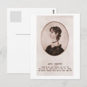 Anne Brontë portret sepia Briefkaart (Voorkant / Achterkant)