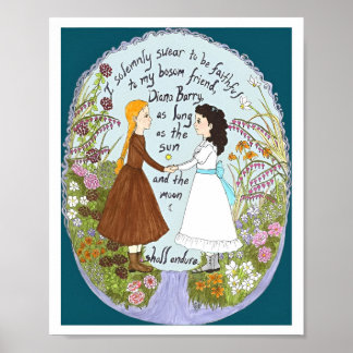 Anne & Diana Anne van Green Gables Poster