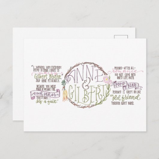 Anne & Gilbert Briefkaart (Voorkant / Achterkant)