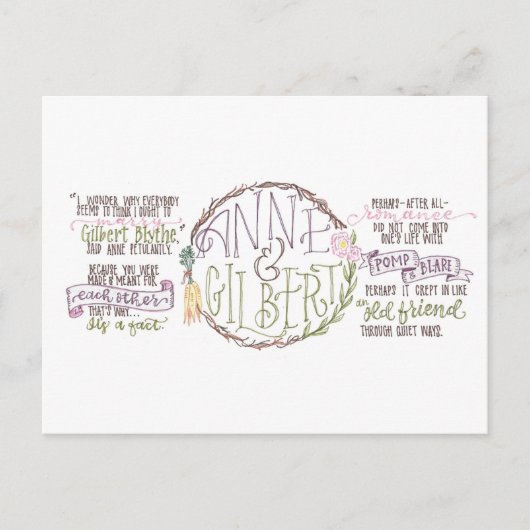 Anne & Gilbert Briefkaart (Voorkant)