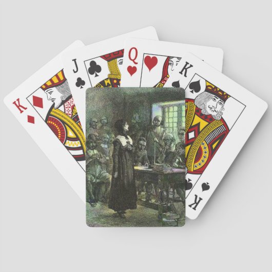 Anne Hutchinson over het proces Pokerkaarten (Achterkant)