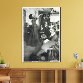 Anne Hutchinson Preaching in haar huis in Boston Canvas Afdruk (Insitu (Woonkamer))