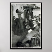 Anne Hutchinson Preaching in haar huis in Boston Poster (Voorkant)