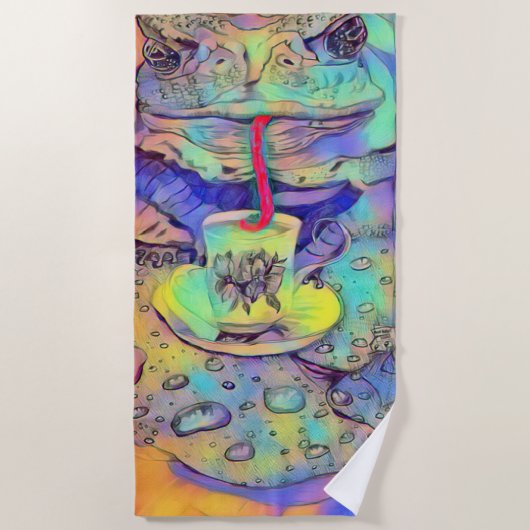 Anne Marie Toad 🐸 en 🫖 Strandlaken (Voorkant)