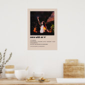 Anne met een E-alternatief minimalistisch Hoesje Poster (Keuken)