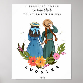 Anne met een E en Diana van Avonlea Green Gables Poster