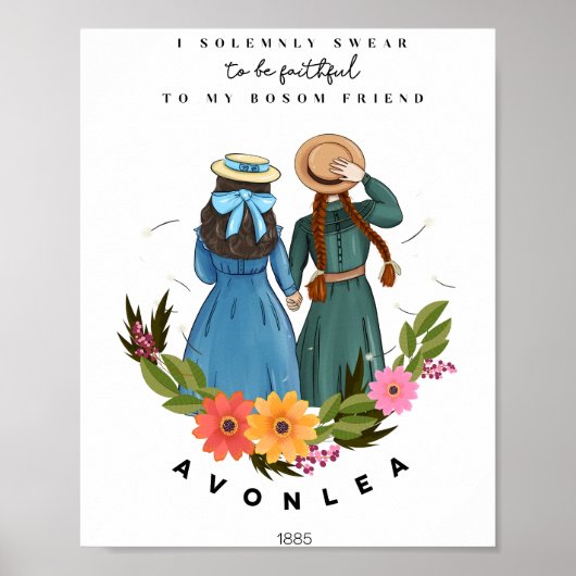 Anne met een E en Diana van Avonlea Green Gables Poster (Voorkant)