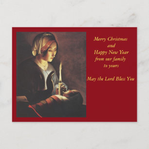 Anne met het Christuskind van La Tour Feestdagenkaart