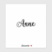 Anne Naam - Handgeschreven kalligrafie Sticker (Vel)