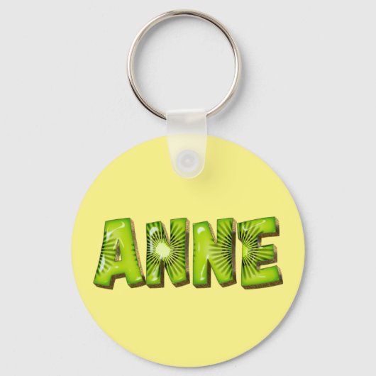 Anne Name Kiwi Ontwerp Sleutelhanger (Voorkant)