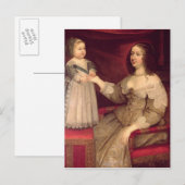 Anne of Austria met haar zoon Louis XIV Briefkaart (Voorkant / Achterkant)