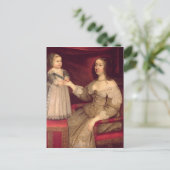 Anne of Austria met haar zoon Louis XIV Briefkaart (Staand voorkant)