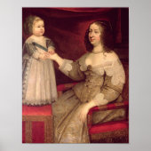Anne of Austria met haar zoon Louis XIV Poster (Voorkant)