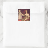 Anne of Austria met haar zoon Louis XIV Vierkante Sticker (Tas)