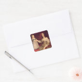 Anne of Austria met haar zoon Louis XIV Vierkante Sticker (Envelop)