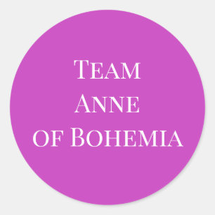 Anne of Bohemia Queen of England Ronde Sticker